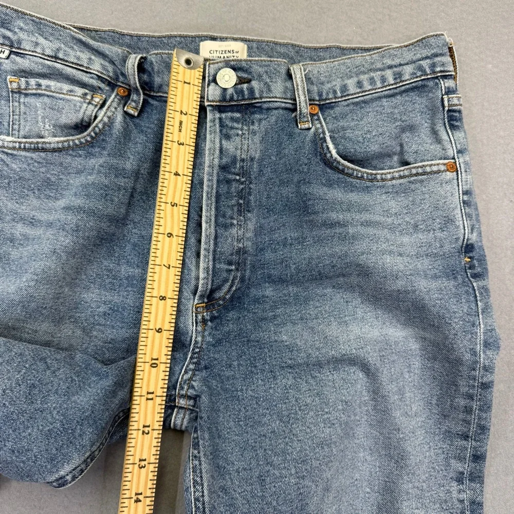 Citizens of Humanity Jolene High Rise Straight Leg Jeans Blue Size 30 Distressed